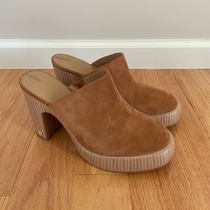 Sam Edelman Shiloh Heeled Tan Suede Mule